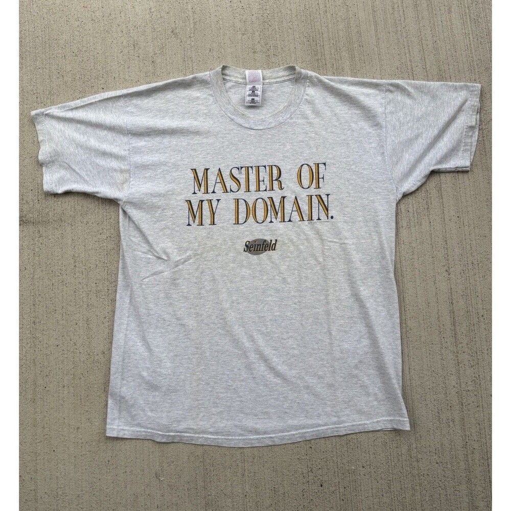 Vintage 90’s Seinfeld Master Of My Domain TV Show Promo Retro T-shirt Size XL